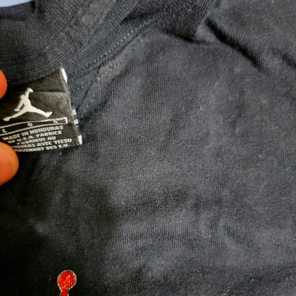 Vintage Air Jordan BLACK T-Shirt Original Air Jordan Shoes 1-22, Men's Size L - Picture 3 of 3
